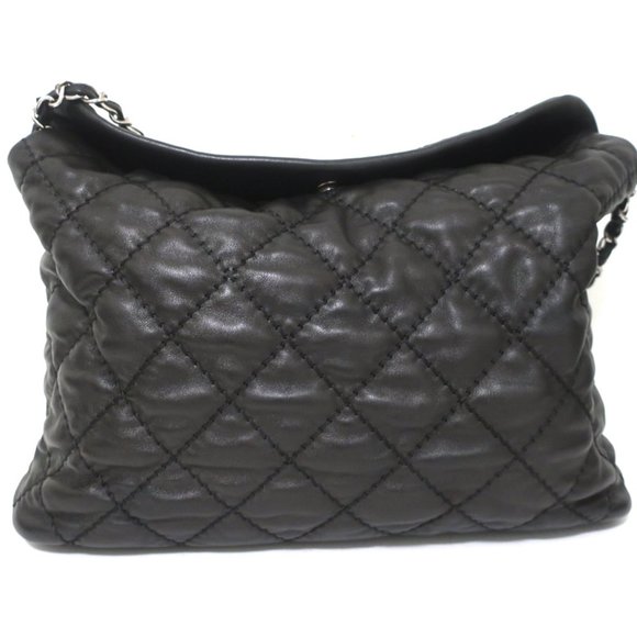 CHANEL 2013 ULTIMATE STITCH HOBO BLACK QUILTED LEATHER LARGE SHOULDER BAG - Picture 6 of 15
